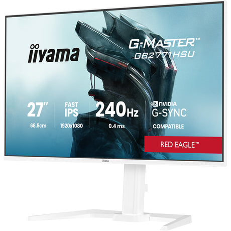 Monitor da gioco Iiyama G-Master Red Eagle GB2771HSU-W1 27 (bianco (opaco), 2x HDMI, porta display, USB-A, USB-C, 240 Hz)