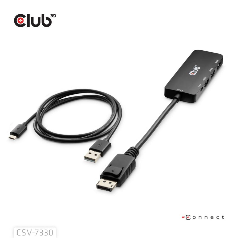 Club 3D Display Port a triplo hub HDMI 8K60Hz (nero)