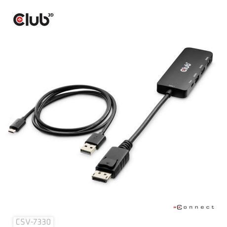 Club 3D Display Port a triplo hub HDMI 8K60Hz (nero)