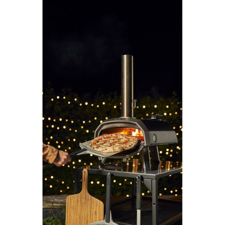 Forno per pizza multicombustibile Ooni Karu 2 (acciaio inossidabile nero, pizza 12'', legna, carbone e gas)