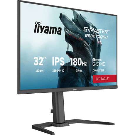 Monitor da gioco Iiyama G-Master Red Eagle GB3272QSU-B1 31,5 (nero (opaco), 180 Hz, HDMI, DisplayPort, USB, audio)