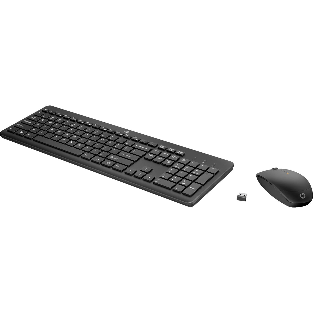 Set desktop combinato mouse e tastiera wireless HP 235 (nero, layout Be (Azerty), stantuffo, 100%)