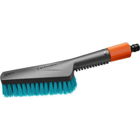 Gardena cleansystem spazzola a mano dura, con spazzola per il lavaggio del collegamento del tubo (grigio turchese, 18844-20)