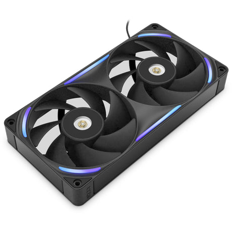 Ventole per case RGB Nzxt f240x (nere, 2 pezzi, 240 x 120 x 30 mm, pwm)