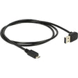 Delock USB-A 2.0 maschio 90° > cavo micro-USB maschio (nero, 1 metro)