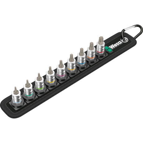 Wera Belt A3 Set di dadi per punte Torx HF Zyklop con funzione di supporto, chiave a bussola 1 4 (nero argento)
