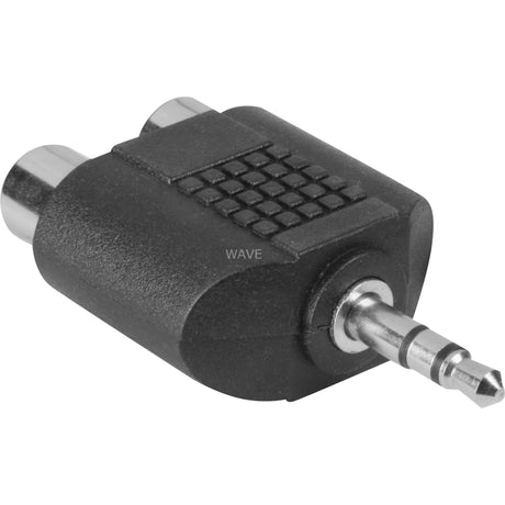Adattatore Goobay jack da 3,5 mm > 2x tulipano (nero, stereo)