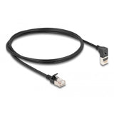 Delock Cavo di rete rj45 cat.6a s ftp slim 90° verso l'alto dritto cavo da 1 m (nero)