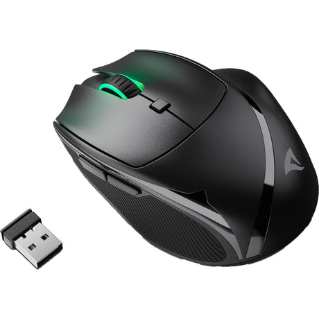 Mouse Sharkoon officepal m25w (nero, 400 - 4000 dpi, rgb, usb 2,4 ghz)