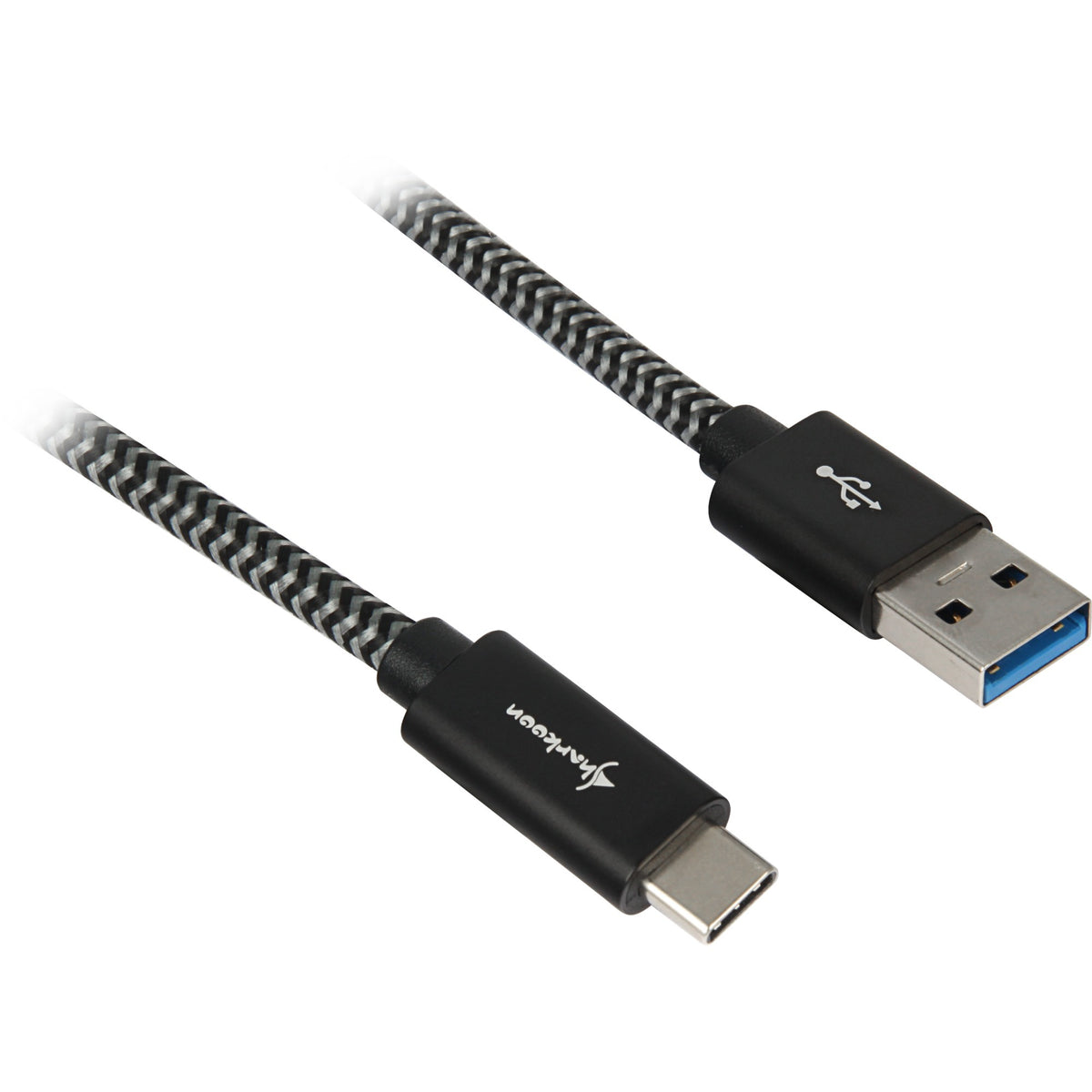Cavo USB 3.2 Sharkoon, USB-A > USB-C (nero grigio, 1 metro)