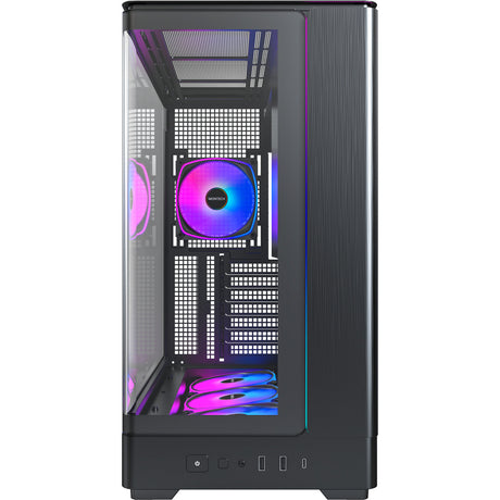 Custodia midi tower Montech king 45 pro (nera | 2x USB-A | 1x USB-C | RGB | finestra)