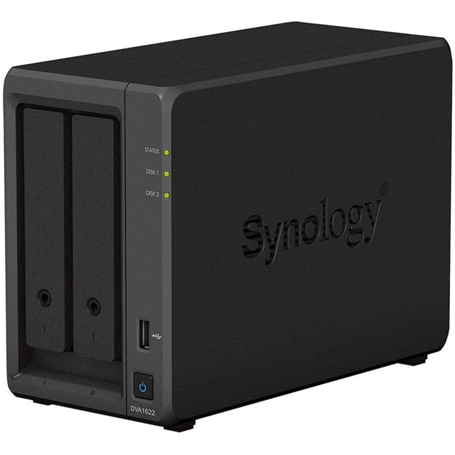 Videoregistratore di rete Synology dva1622 (nero, 2 slot HDD da 3,5)
