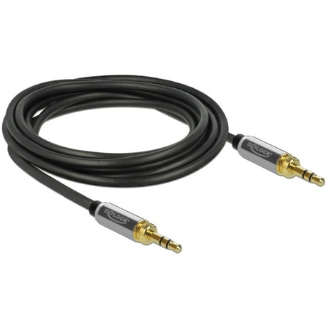 Delock cavo stereo spina da 3,5 mm a 3 pin > spina da 3,5 mm a 3 pin (nero, 3 metri)