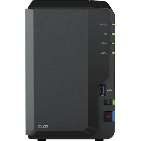 Synology diskstation ds223 nas (nero, 1x LAN da 1 GB, 3x USB 3.2 gen 1)