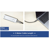 Act connettività Cavo di collegamento cavo ottico attivo USB-C 3.2 gen2 (AOC) (grigio nero, 5 metri)