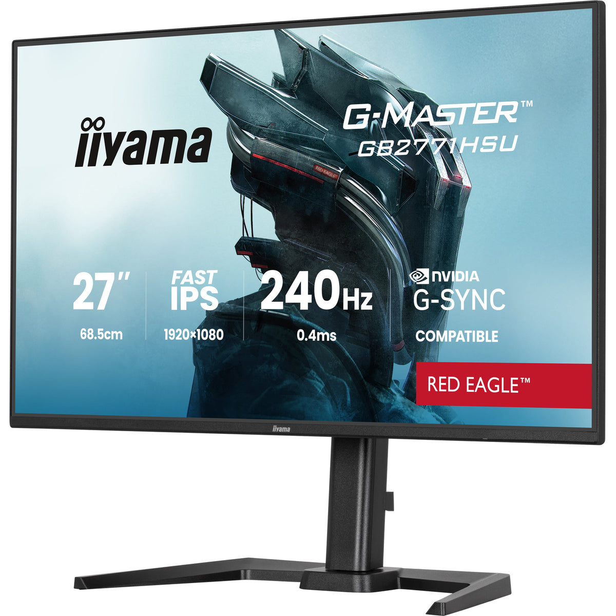 Monitor da gioco Iiyama G-Master Red Eagle GB2771HSU-B1 27 (nero, 2x HDMI, DisplayPort, USB-A, USB-C, 240 Hz)