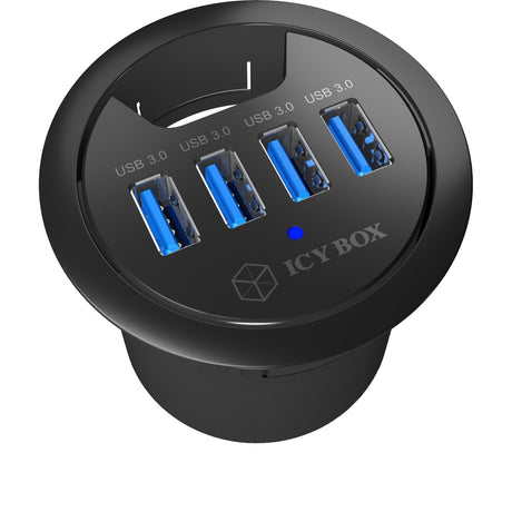 Hub USB Icy Box ib-hub1403 (nero, 4x USB 3.0)