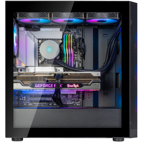 Custodia Midi Tower Silverstone Fara 514x (nero | 2x USB-A | 1x USB-C | RGB | vetro temperato)