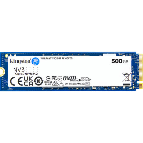 SSD Kingston nv3 da 500 GB (snv3s 500 g, pcie 4.0 x4, nvme, m.2 2280)