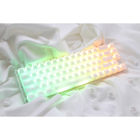 Tastiera meccanica Ducky One 3 sf aura white rgb (bianca, layout us (qwerty), cherry mx brown, 65%, abs double shot, hot swap)