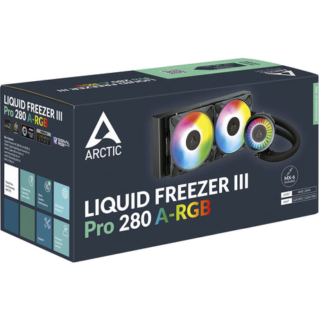 Arctic Liquid Freezer III Pro 280 A-RGB Raffreddamento ad acqua (Nero, connettore ventola PWM a 4 pin)