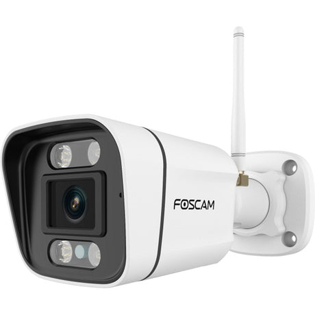 Foscam v5p, telecamera wifi dual-band 3k 5mp con allarme sonoro e luminoso (bianco)