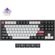 Keychron q3 he qmk-m1 tastiera meccanica rgb (nera, layout us (qwerty), nebulosa magnetica gateron double-rail, 80% (tkl), led rgb, osa double-shot pbt, hot swap, manopola, 2.4ghz | bluetooth 5.1 | usb-c)