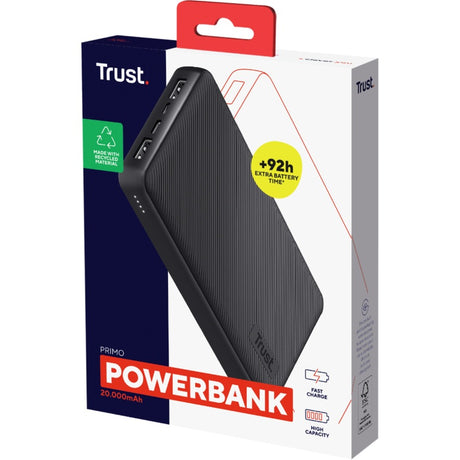 Eco Power Bank Trust Primo da 20.000 mAh (nero)