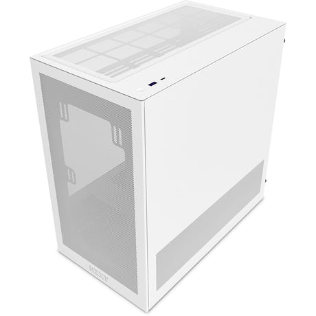 Custodia midi tower Nzxt h3 flow (bianco (opaco) | 1x USB-A | 1x USB-C | vetro temperato)