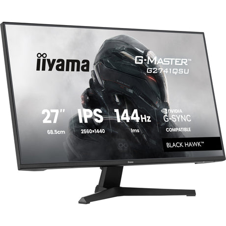 Monitor da gioco Iiyama G-Master Black Hawk G2741QSU-B1 27 (nero, HDMI, DisplayPort, 2x USB-A, USB-B, 144 Hz)