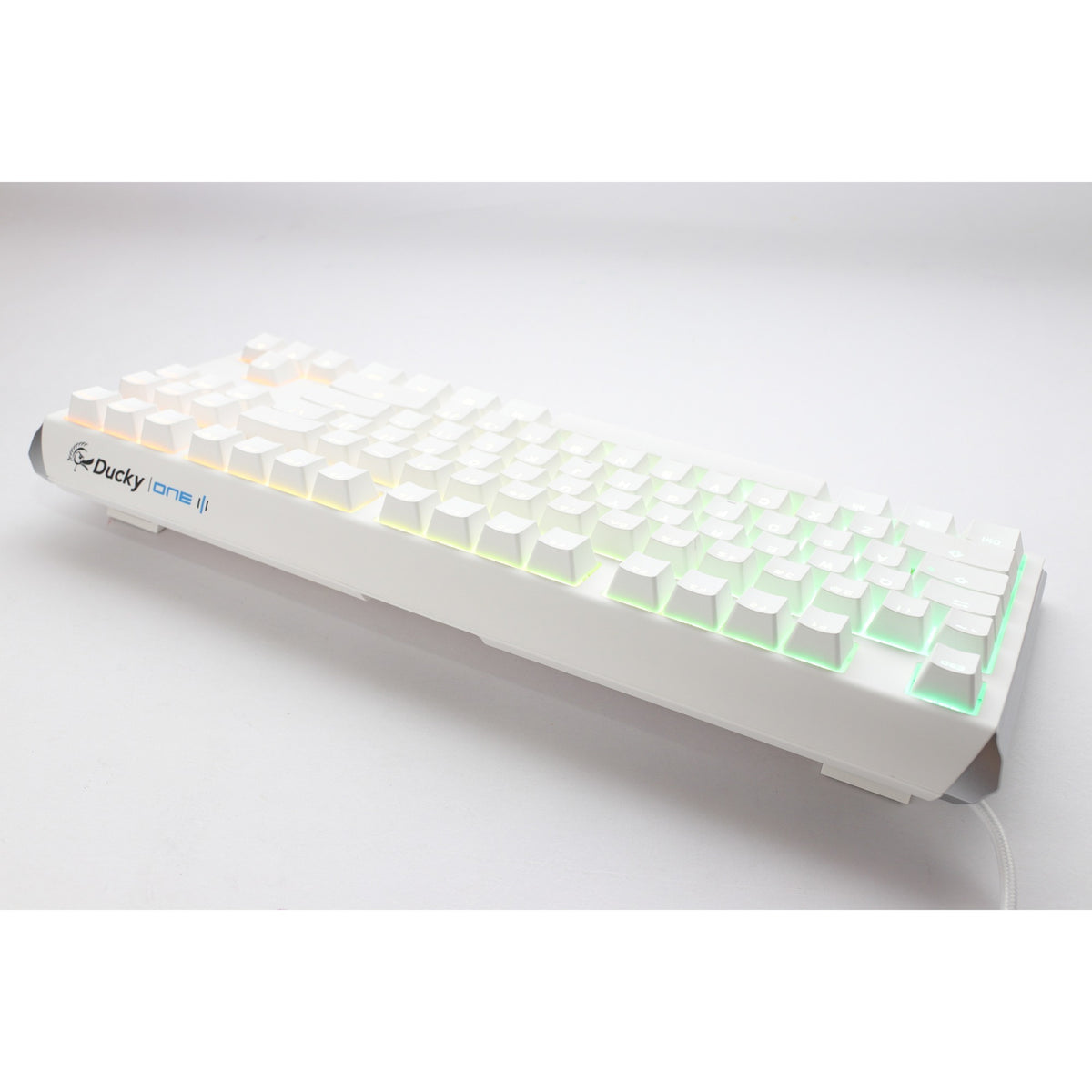 Ducky one 3 classica tastiera meccanica tkl rgb bianca pura (bianca, layout us (qwerty), rosso ciliegia mx, 80% (tkl), LED rgb, pbt double-shot, sostituibile a caldo, meccanica quack)