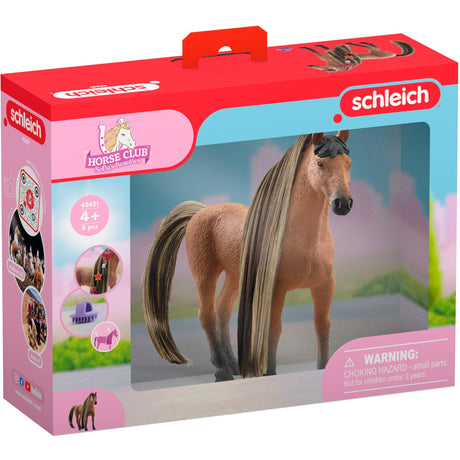 Schleich Horse Club - Figura da gioco dello stallone Akhal-Teke del cavallo di bellezza delle bellezze di Sofia (42621)