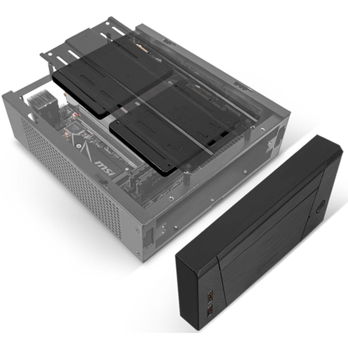 Custodia htpc Silverstone sst-ml10b (nera | 2x USB-A)
