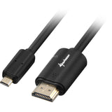 Sharkoon HDMI > cavo micro HDMI 2.0 (nero, 1 metro, 4k)