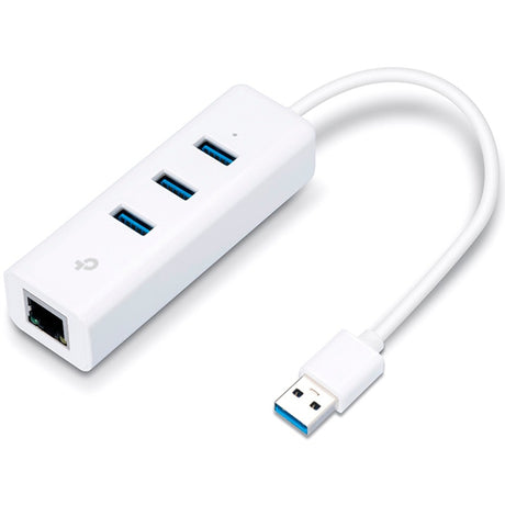 Tp-Link UE330 Hub USB 3 porte USB 3.0 + Gigabit LAN (Bianco)
