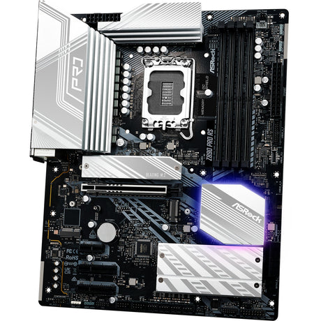 Scheda madre Asrock Z890 Pro RS Socket 1851 (bianco e nero, RAID, 2,5 GB-LAN, audio, ATX)