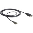 Delock USB-A > micro USB-B con cavo LED (nero, 1,5 metri)