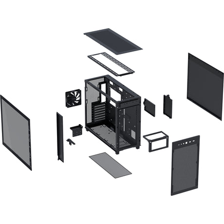 Asus Prime Ap303 - Alloggiamento Midi Tower con pannello in vetro temperato (Nero | 2x USB-A | 1x USB-C | Vetro temperato)