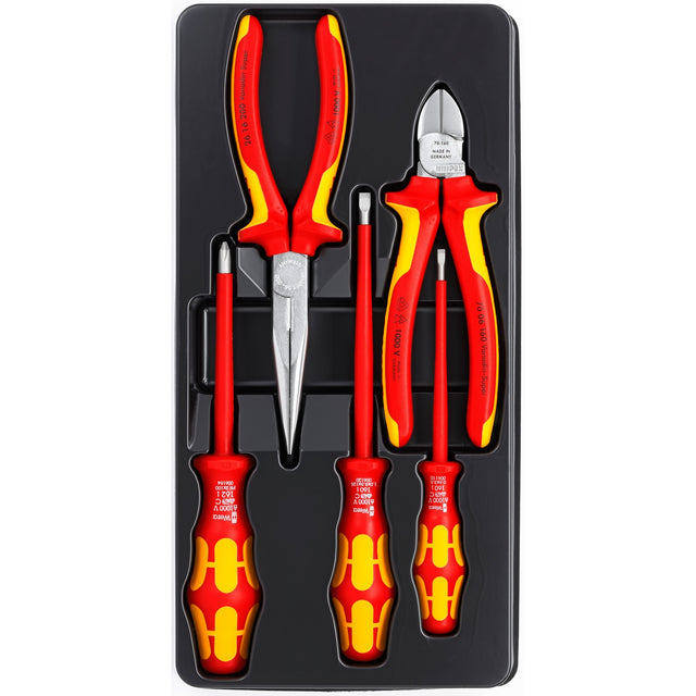 Set di strumenti Knipex vde 00 20 13 set di strumenti (rosso giallo, 5 pezzi)