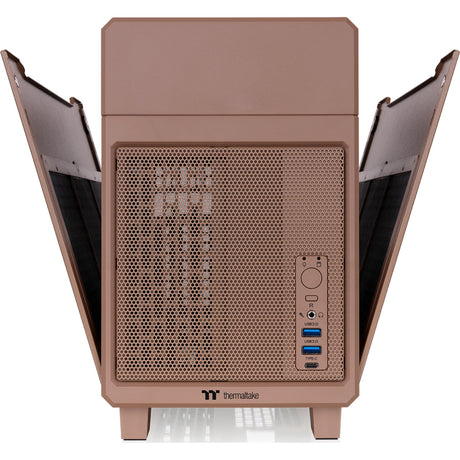 Custodia mini tower Thermaltake tr100 ghiaia sabbia (marrone chiaro | 2x USB-A | 1x USB-C)