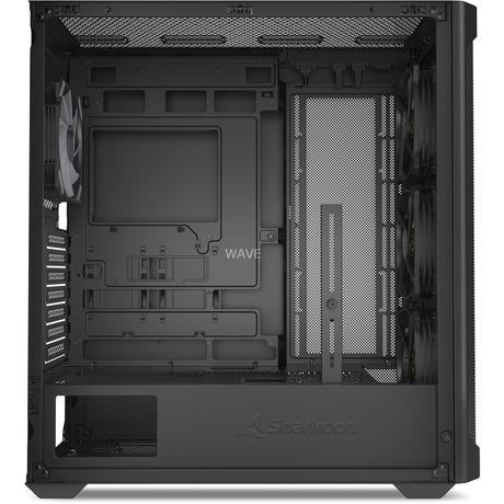 Custodia midi tower Sharkoon ak4w per strip rgb (nero | 2x usb-a | 1x usb-c | rgb | vetro temperato)