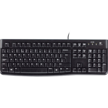 Tastiera Logitech K120 per aziende (layout USA-internazionale (qwerty), cupola in gomma)