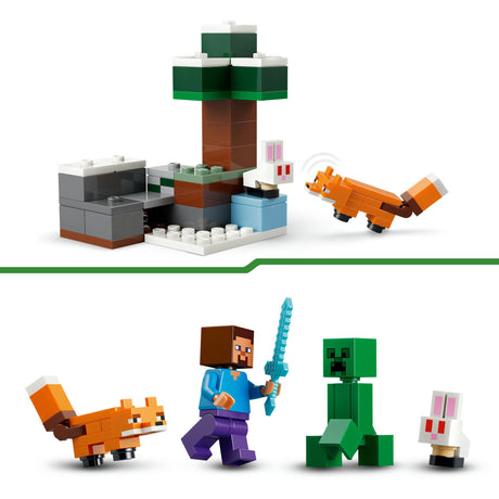 Lego Minecraft, kit di costruzione del videogioco Taiga Adventure di Steve per bambini - 21583