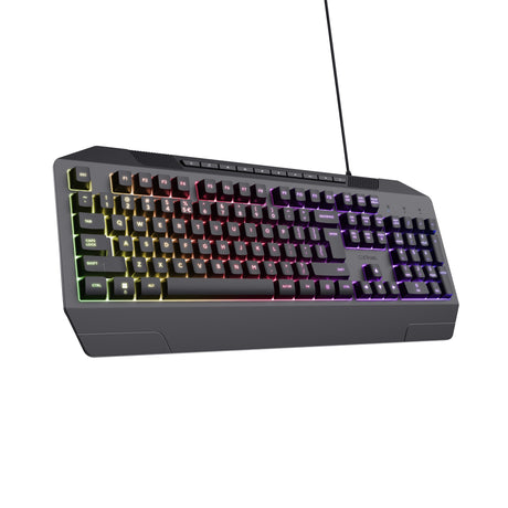 Tastiera gaming Trust GXT 836 EVOCX RGB (nera, layout USA (QWERTY), membrana, 100%, RGB)