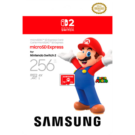 Scheda di memoria microSD Express Card Samsung Nintendo Switch 2 da 256 GB (con design Mario)
