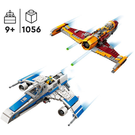 Lego Star Wars - New Republic e-wing contro il giocattolo da costruzione Starfighter di Shin Hati (75364)