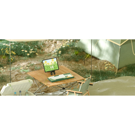 Tastiera meccanica wireless da campeggio Iqunix f97 (verde, layout us (qwerty), cherry mx brown, 96%, led rgb, hot-swapable, pbt, 2.4ghz | bluetooth 5.1 | usb-c)