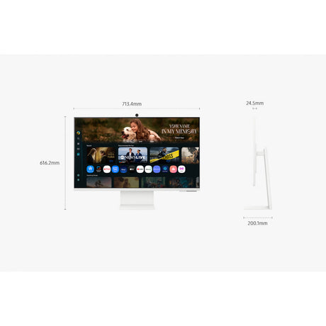Samsung smart monitor m8 m80f 32 4k uhd (bianco, hdmi, usb-c, usb-a, wifi, BT)