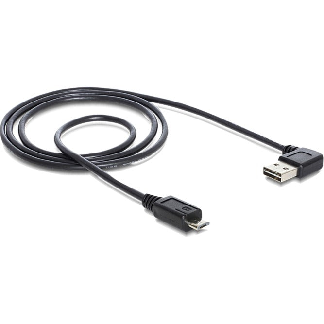 Delock easy-usb-a 2.0 90° > cavo micro-usb-b (nero, 2 metri)