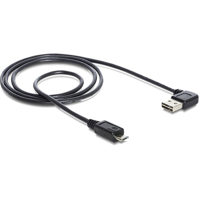 Delock easy-usb-a 2.0 90° > cavo micro-usb-b (nero, 2 metri)
